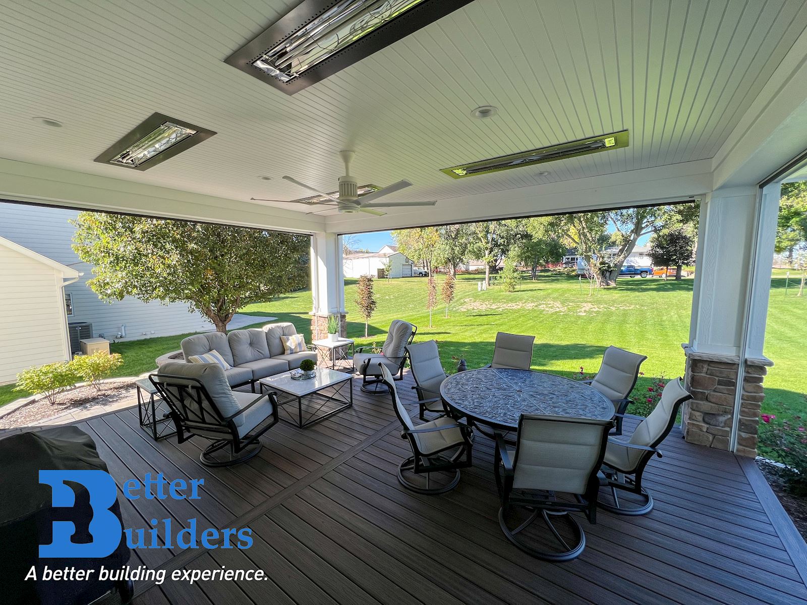 Covered Deck, PVC Composite Deck and Outdoor Living in Waukee Iowa